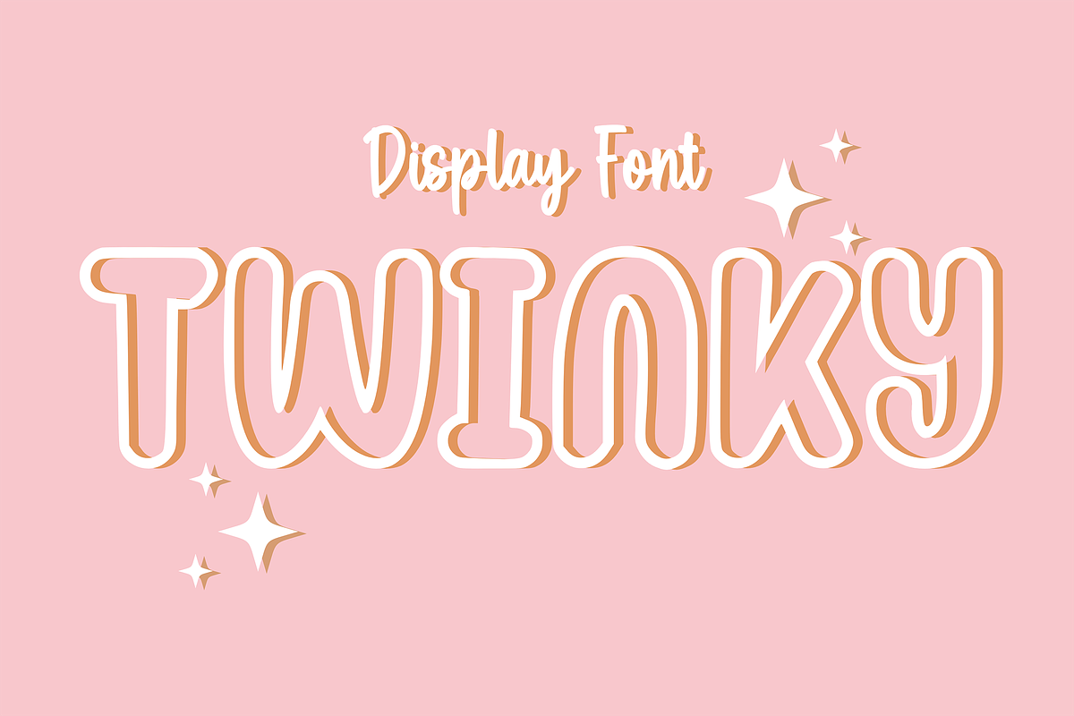 Twinky Font - Outline Cartoon Font, a Font by KiddoGlyphs Studio (Photo 1 of 4)