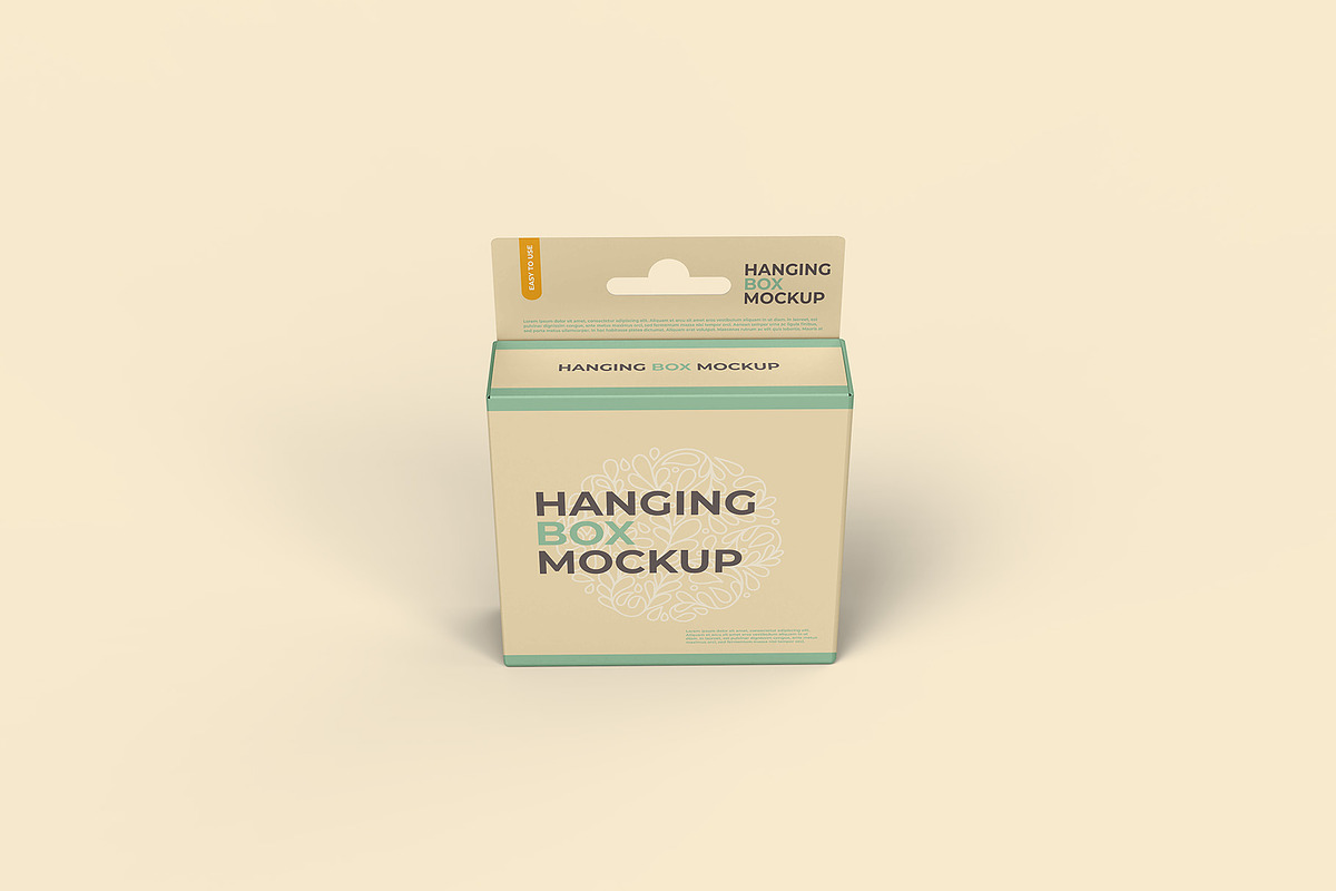 Hanging Box Mockups - 11 views, a Packaging Mockup by Illusiongraphic (Photo 8 of 24)