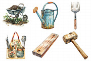 Watercolor Garden Tool Clipart, an Illustration by Daily.Designs (Thumbnail 5 of 7)