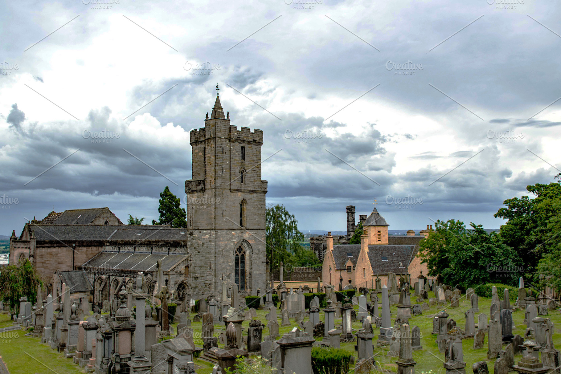 View on old church and cemetery in S, an Architecture Photo by Bloor