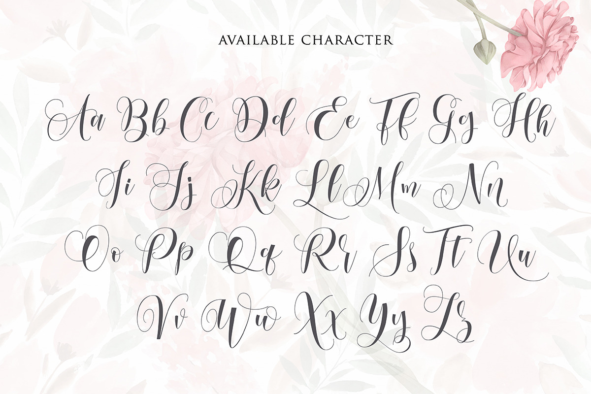 Amoselia - Beauty Script Fonts, a Script Font by Gilar Studio (Photo 4 of 10)