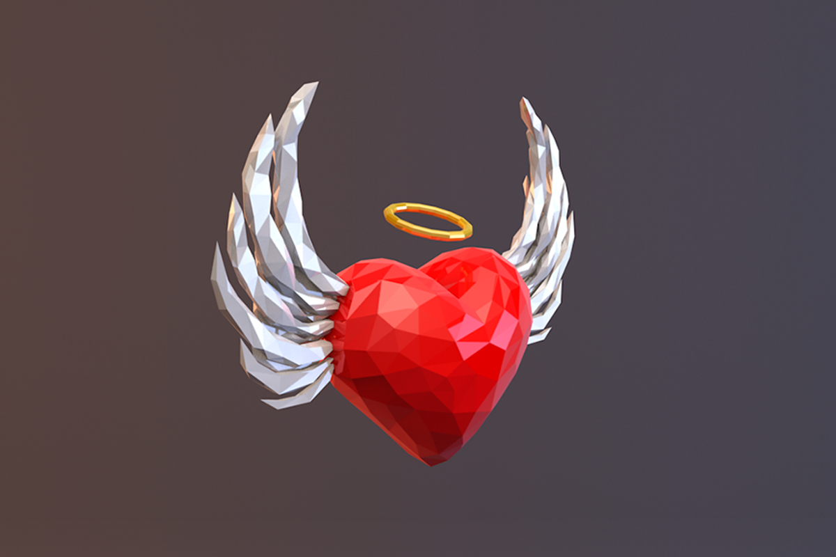 Low Poly Angel Heart, an Object 3D Model by CreativeeArt (Photo 4 of 7)