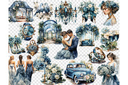 Blue Wedding Clipart Bundle, a Person Illustration by GlamArtZhanna (Thumbnail 4 of 5)