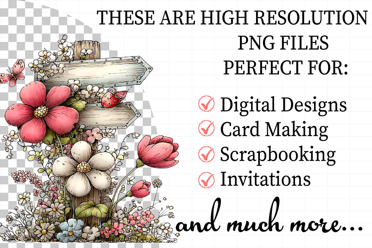 Whimsical Spring Singpost Clipart, an Illustration by Daily.Designs (Photo 2 of 7)