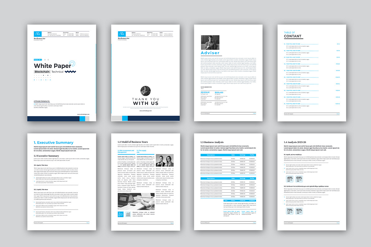 White Paper | Canva, Word, & Indd, a Brochure Template by obayes (Photo 6 of 30)