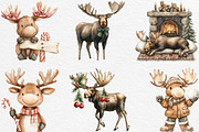 Cute Christmas Moose Sublimation, an Illustration by Black Bird Studio (Thumbnail 4 of 6)