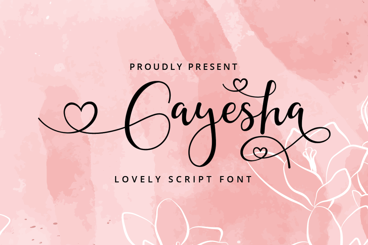 Gayesha - Lovely Script, a Script Font by PutraCetol Studio (Photo 1 of 11)