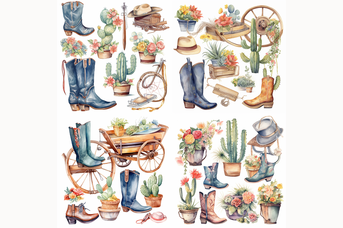 Midjourney Prompt For Cowboy ClipArt, an Object Graphic by Milano Creative (Photo 3 of 5)