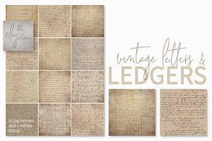 Vintage Letters And Ledgers Textures