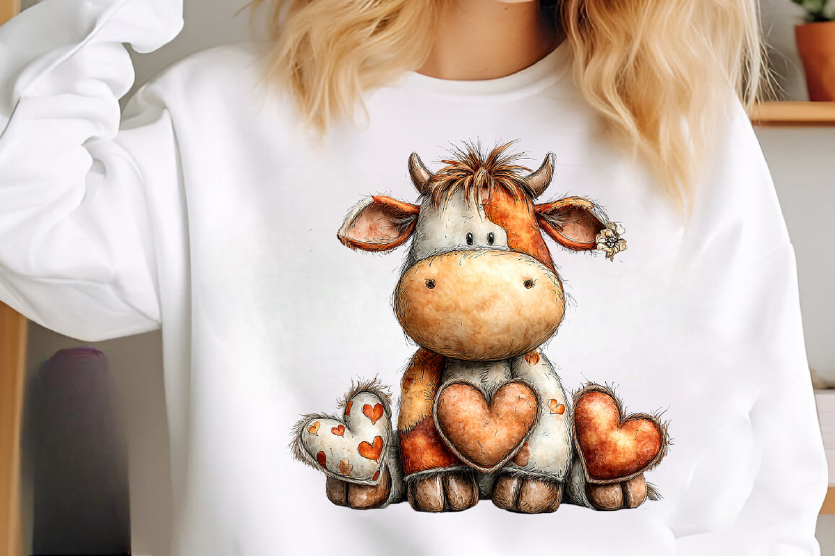 Whimsical easter highland cow clipar, an Illustration by SinaCreation (Photo 8 of 11)