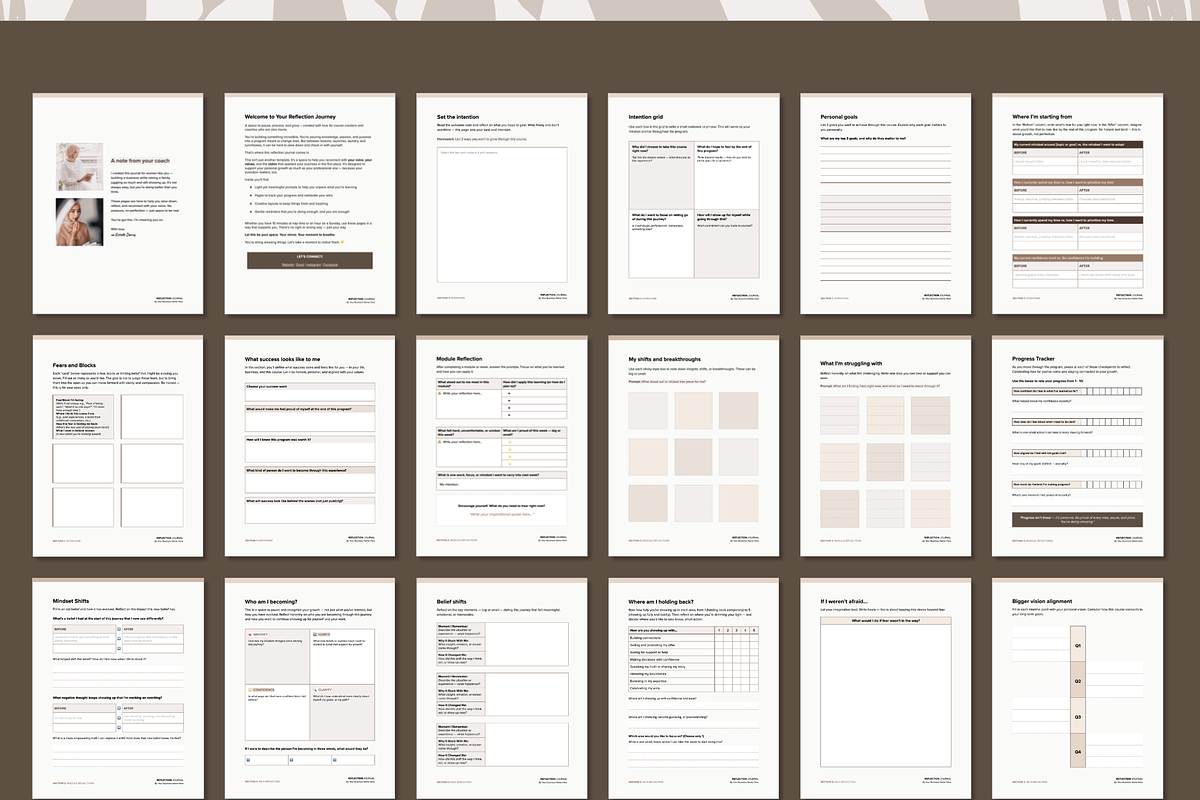 Fillable Reflection Journal Workbook, a Presentation Template by Our Polished Pages (Photo 3 of 20)