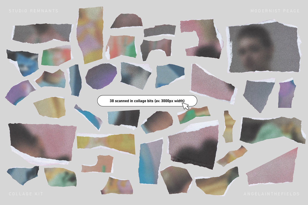 STUDIO REMNANTS Collage Kit, an Object Graphic by angelainthefields (Photo 10 of 13)