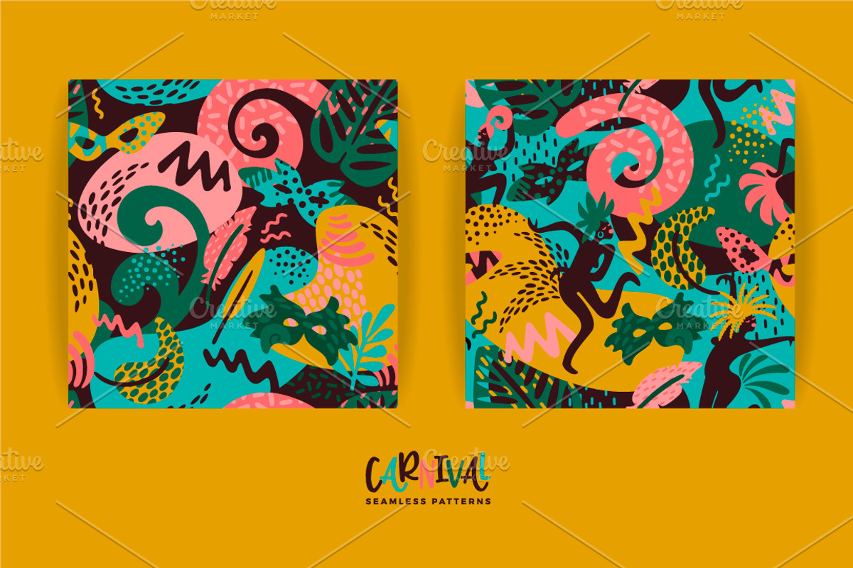 Brazil carnival. Vector collection., a Card Template by Nadia Grapes (Photo 6 of 6)