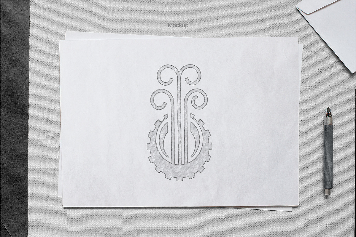 Monogram Flat Green Gear Logo, a Branding & Logo Template by Minimalist Logos (Photo 5 of 5)
