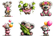 Summer Teddy Bear Clipart, an Animal Illustration by Designking (Thumbnail 3 of 5)
