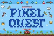 Pixel Quest - Pixel Font, a Font by PutraCetol Studio (Thumbnail 1 of 5)