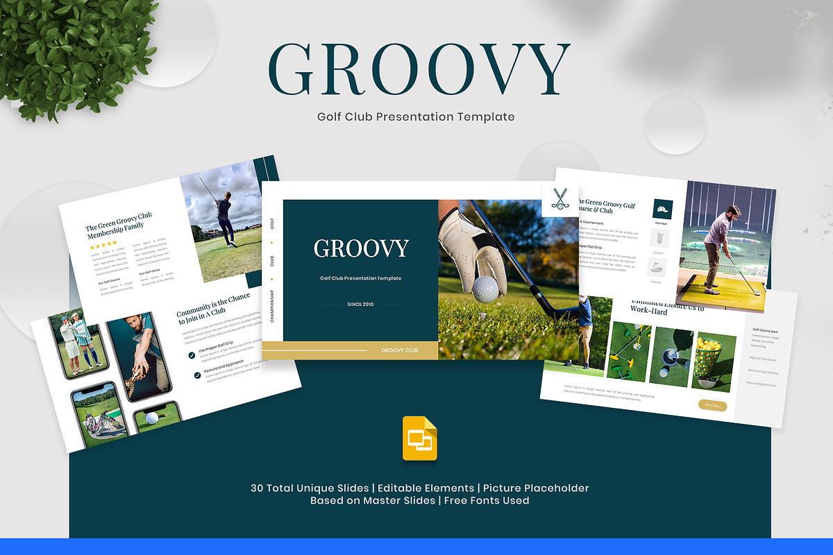 Groovy - Golf Club Google Slides, a Presentation Template by Premast (Photo 1 of 4)