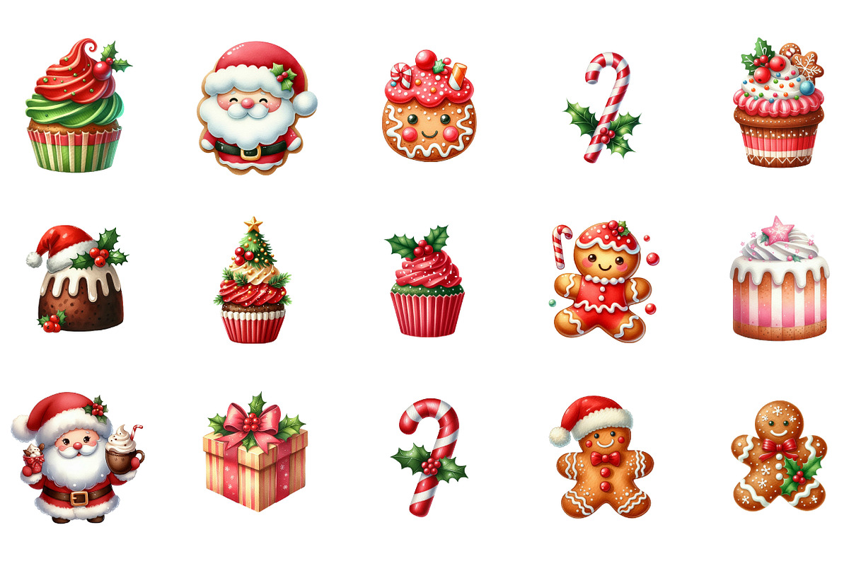 Sweet Christmas Food Clipart, an Illustration by Designworld (Photo 3 of 5)