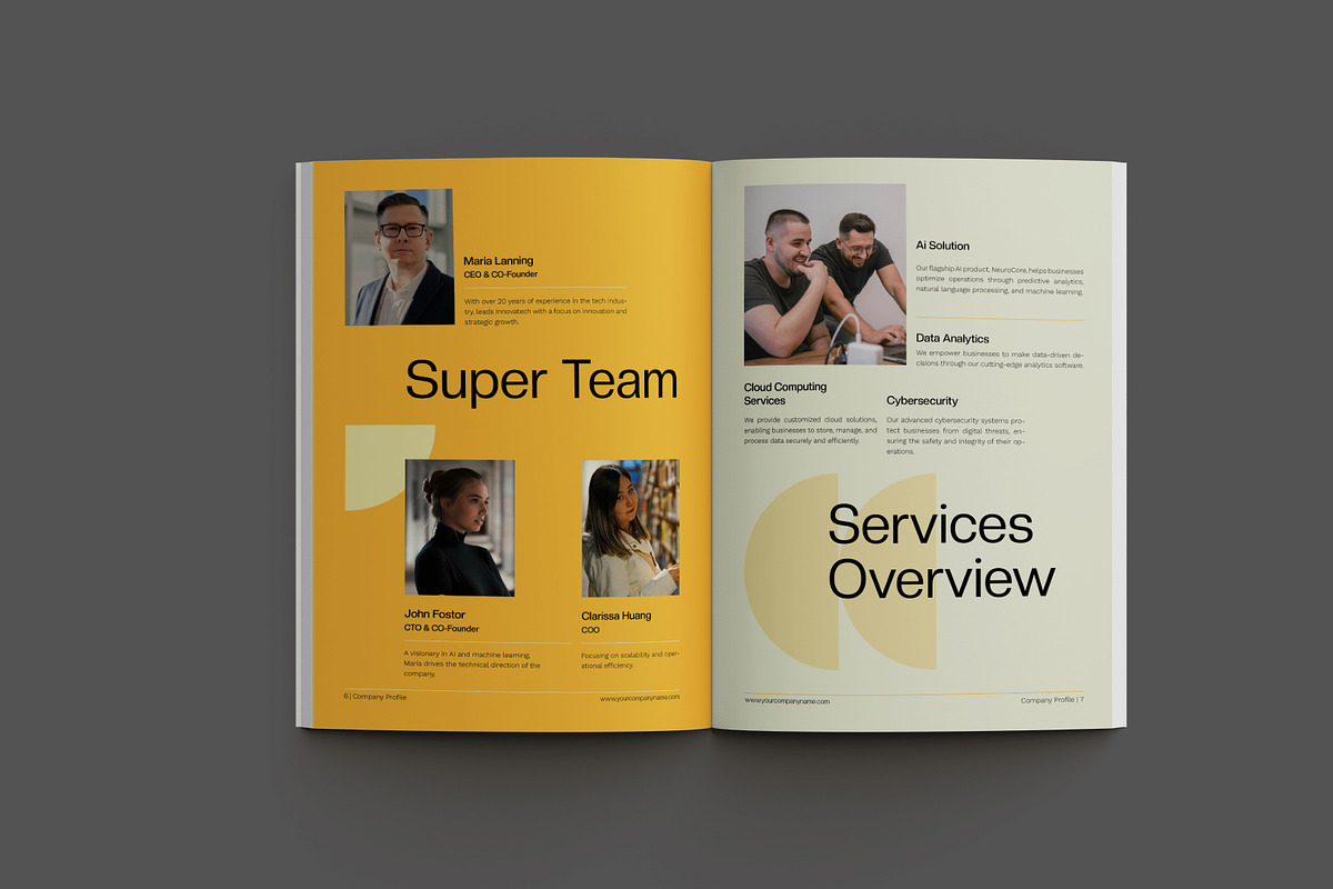 Yellow Modern Company Profile, a Brochure Template by Neermana (Photo 6 of 11)