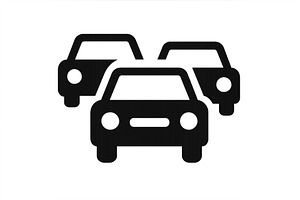 Multiple cars maneuvering on a busy, a Transportation Illustration by ZinetroN