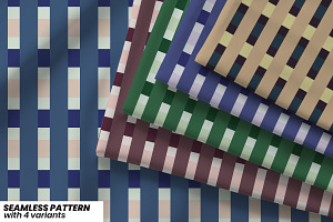 Striped Grid Geometric Pattern