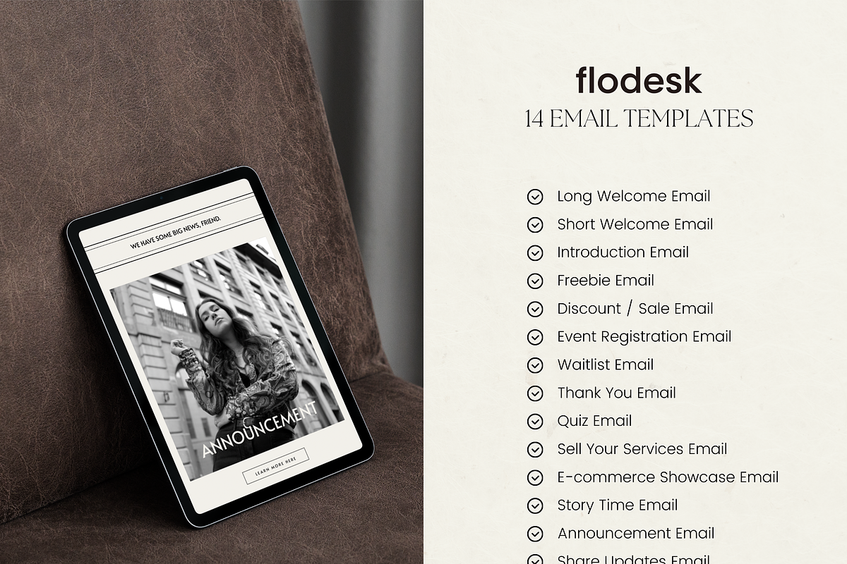 Flodesk Email Newsletter Templates, an Email Template by Branding Babe Co. (Photo 2 of 6)