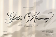 Golden Harmony, a Script Font by ManType (Thumbnail 1 of 8)
