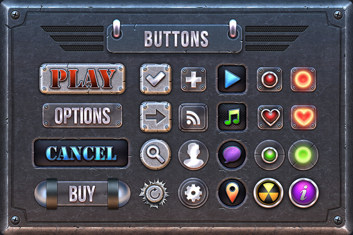 METALBAJA - Military Game GUI Kit, a Templates & Theme by Weirdsgn Store (Photo 2 of 4)