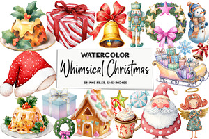 Whimsical Christmas Clipart Bundle, an Illustration by DreamArtGraphic