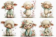 Whimsical Spring Sheep Clipart, an Illustration by Craft Nest (Thumbnail 5 of 11)