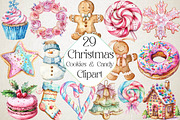 Pastel Christmas Cookies & Candy Cli, an Illustration by DreamPrint404 (Thumbnail 1 of 6)