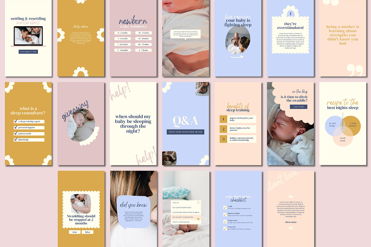 Sleep Coach Instagram Templates, a Social Media Template by Templatez.Co (Photo 5 of 8)