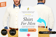 Men Shirt 10x Mock-ups, a Shirt Mockup by Mocca Mockups Store (Thumbnail 1 of 6)