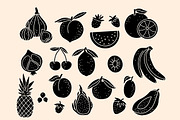 Linocut Fruits Linocut Bundle, an Illustration by ClayStudio (Thumbnail 2 of 8)