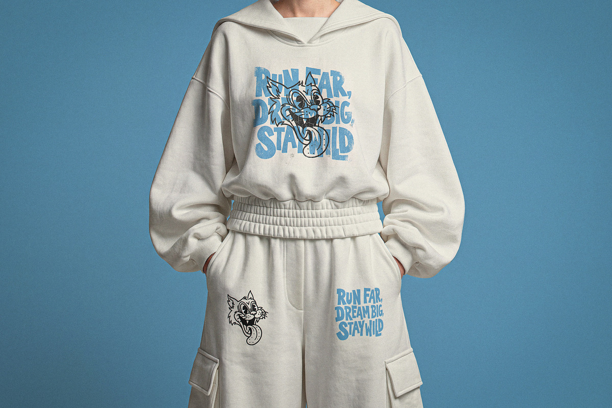 Oversized Hoodie & Sweatpants Mockup, a Hoody Mockup by Designer Dude (Photo 1 of 2)