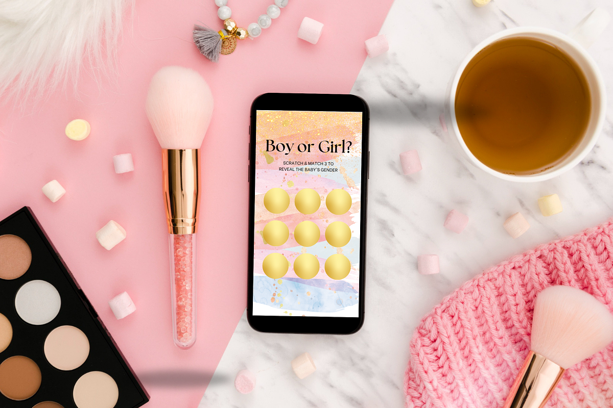 Boy Gender Reveal Scratch Card, an Email Template by SunshineStudioBoutique (Photo 5 of 8)