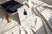 Gold Confetti Graduation Invitation, an Invitation Template by MockupWizard (Thumbnail 3 of 3)