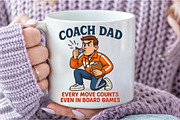 Coach Dad Funny Fathers Day Sublimat, an Illustration by DreamCafeArt (Thumbnail 4 of 7)