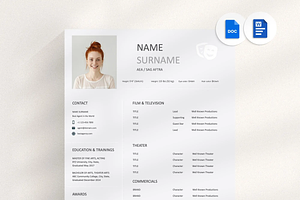 Resume Template for Actor