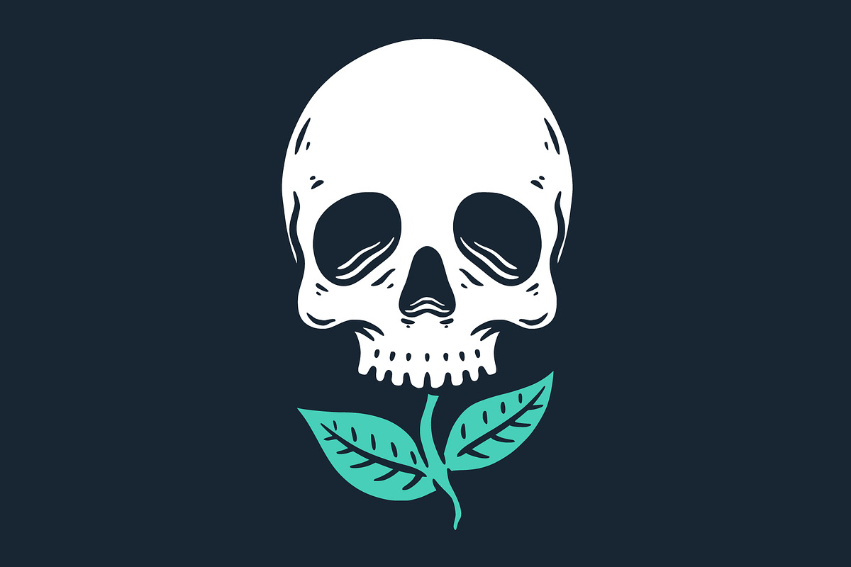 Vintage Flower Skull Illustration, an Object Illustration by Decoconio Design (Photo 3 of 3)