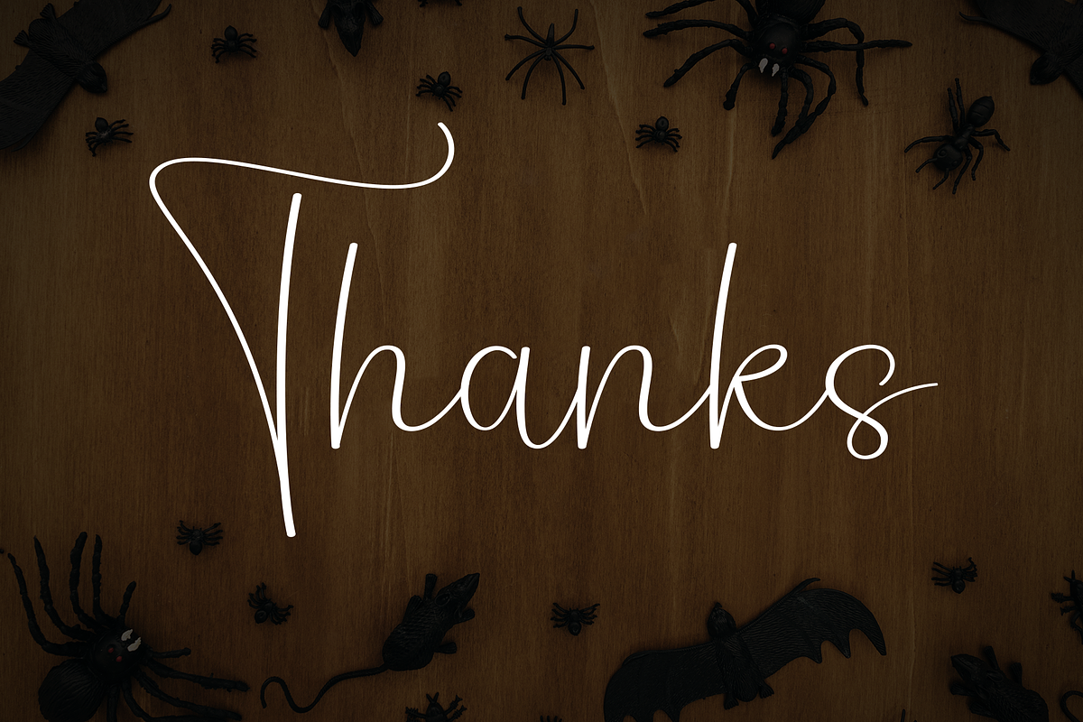 Spooky Vintage | Script Font, a Handwritten Font by Scratchones (Photo 9 of 9)