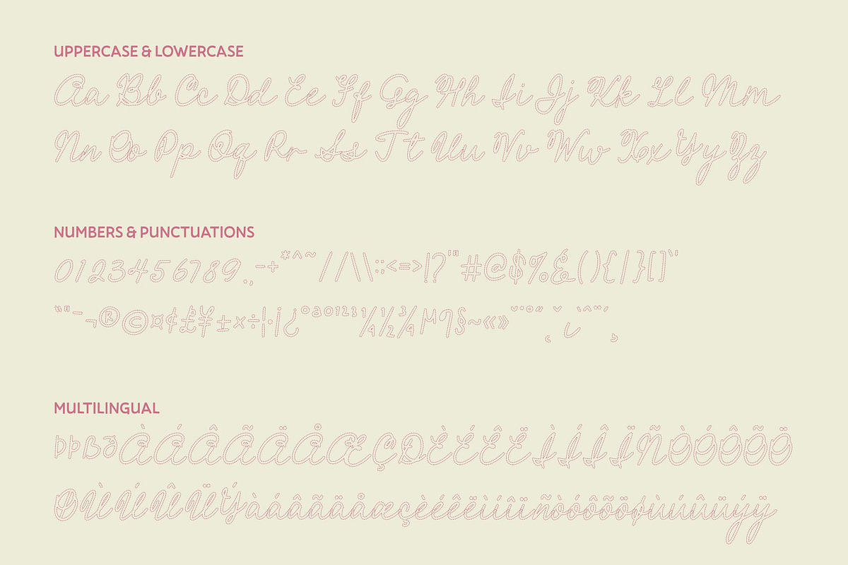CS Megara Dashed, a Script Font by Craft Supply Co. (Photo 8 of 8)