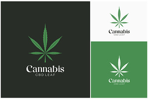 Cannabis CBD Hemp Leaf Logo, a Branding & Logo Template by ika trisiana