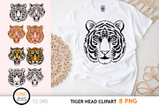 Tiger Clipart & Lineart PNGs, an Animal Illustration by SLS Lines (Thumbnail 4 of 7)