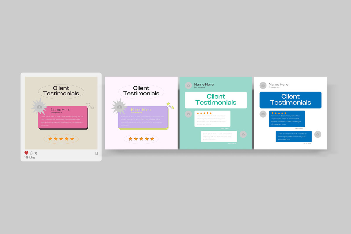 Customer feedback review banner, a Social Media Template by Kazi Hossain