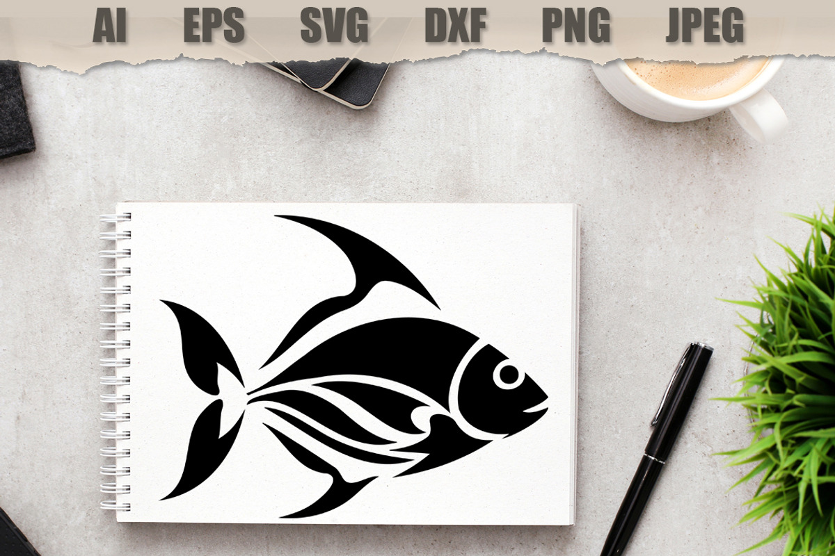 Stencils Tropical Fish, an Animal Illustration by MARYCRAFTIRIA (Photo 3 of 3)