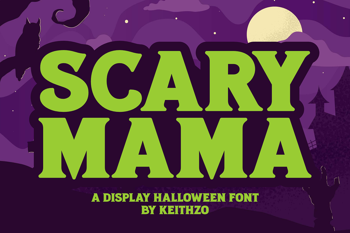 Scary Mama - Halloween Font, a Serif Font by Keithzo (Photo 1 of 5)