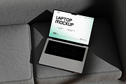 Laptop Mockup on Sofa, a Mac Mockup by Budogol Studio (Thumbnail 2 of 3)