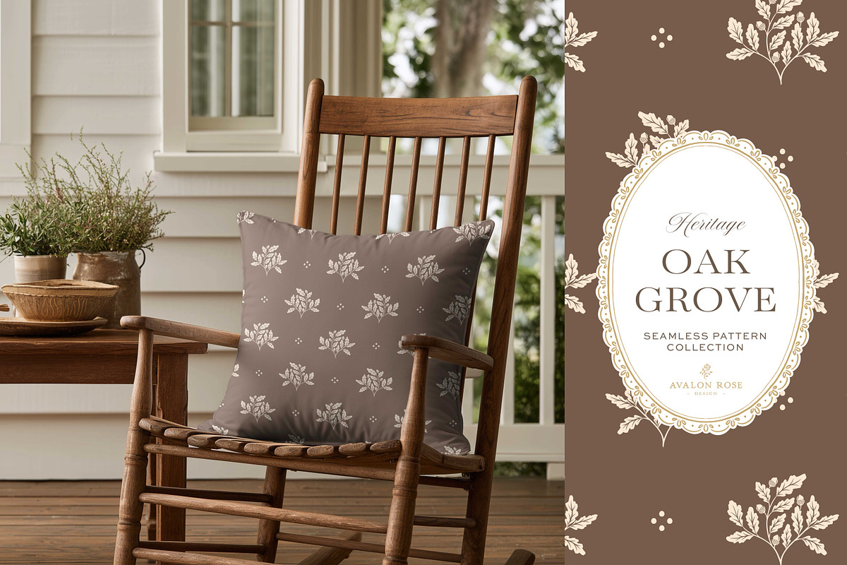 Oak & Acorn Autumn Patterns - Brown, a Pattern Graphic by Eclectic Anthology (Photo 8 of 13)