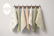 Vintage Peach Floral Print Patterns, a Pattern Graphic by Eclectic Anthology (Thumbnail 7 of 14)